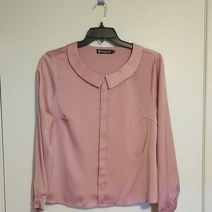 Allegra K Pink Blouse Elegant Top